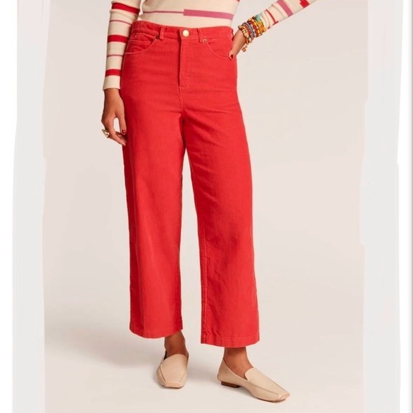 Frances Valentine Pants - Frances Valentine Jane Whale Corduroy Wide Leg Crop Pant